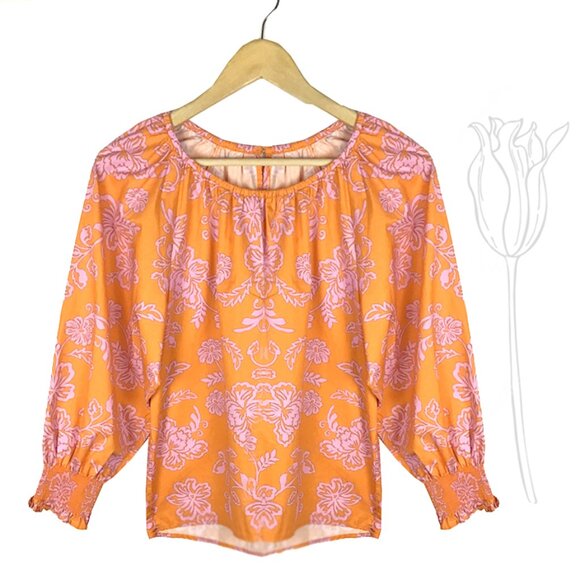 XiRENA Tops - Xirena- Angeline Top- Tropicana Orange